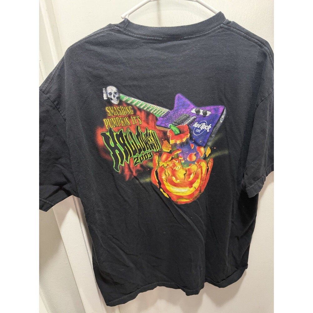 Hard Rock Café Halloween 2003 Smashing Pumpkins Black T-Shirt, XL, Original